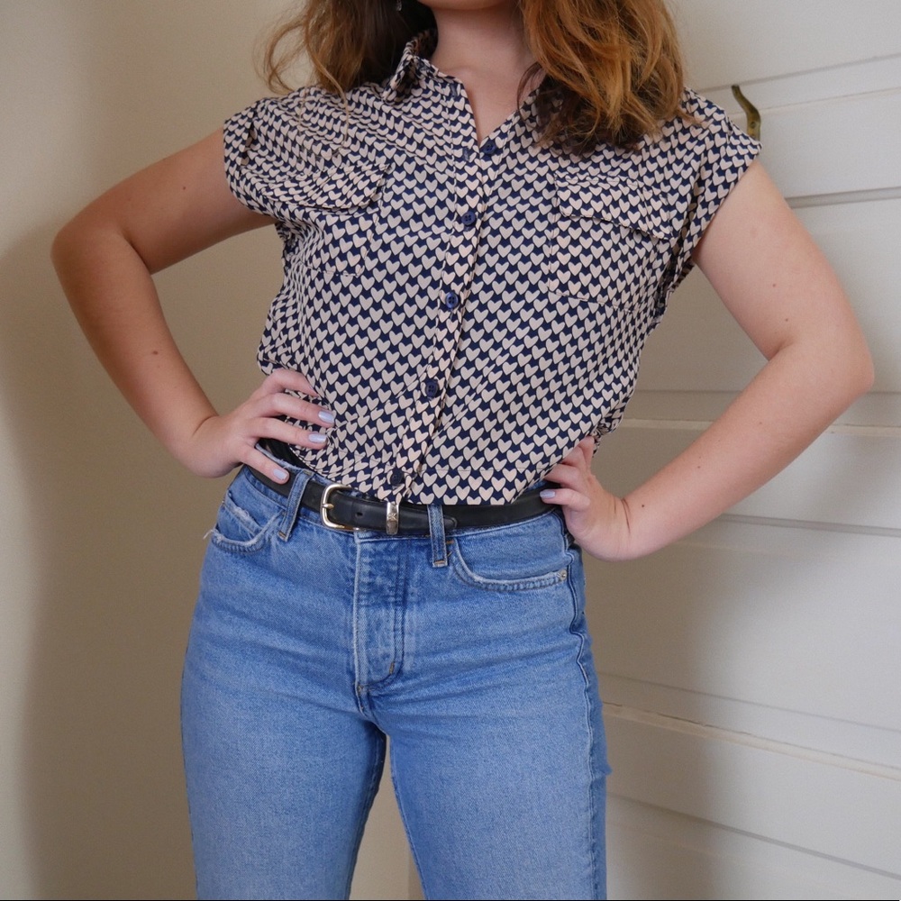Heart Button Up Shirt